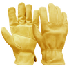 Hyper Tough Cowhide Leather Work Gloves, Size Medium, Golden Color EasyOptionXY LLC
