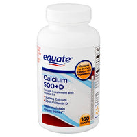 Equate Calcium 500 + Vitamin D Caplets; 160 Count EasyOptionXY LLC