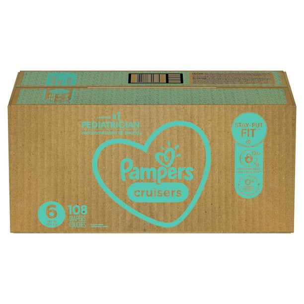 Pampers Cruisers Active Fit Taped Diapers Size 6, 108 Count EasyOptionXY LLC
