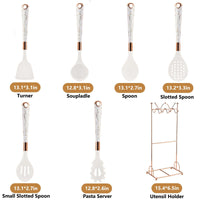 Silicone Kitchen Utensil Set, 7 Pieces Nonstick Cooking Utensil Set with Holder, Heat Resistant Cookware Silicone Spatulas Set, Kitchen Tool Set for Cooking EasyOptionXY LLC