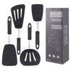 Silicone Spatula Turner Set of 4, 600¡ãF Heat Resistant Cooking Spatulas for Nonstick Cookware, Large Flexible Kitchen Utensils BPA Free Rubber Spatula Set for Egg, Pancake, Fish, Burger EasyOptionXY LLC