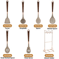 Silicone Kitchen Utensil Set, 7 Pieces Nonstick Cooking Utensil Set with Holder, Heat Resistant Cookware Silicone Spatulas Set, Kitchen Tool Set for Cooking EasyOptionXY LLC