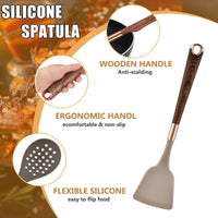 Silicone Kitchen Utensil Set, 7 Pieces Nonstick Cooking Utensil Set with Holder, Heat Resistant Cookware Silicone Spatulas Set, Kitchen Tool Set for Cooking EasyOptionXY LLC