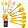 Cooking Utensils Set, 11 Piece Nonstick Silicone Kitchen Utensils Set with Holder, Heat Resistant Cookware Silicone Spatulas Set, Kitchen Gadgets Utensil Set for Cooking EasyOptionXY LLC