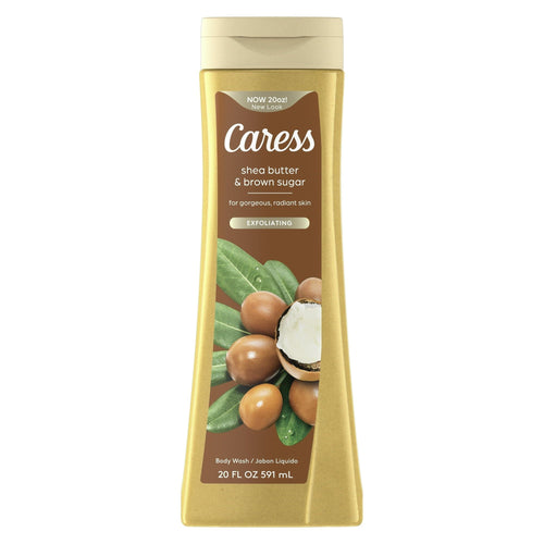Caress Body Wash for Women, Shea Butter & Brown Sugar Shower Gel for Dry Skin 20 fl oz EasyOptionXY LLC