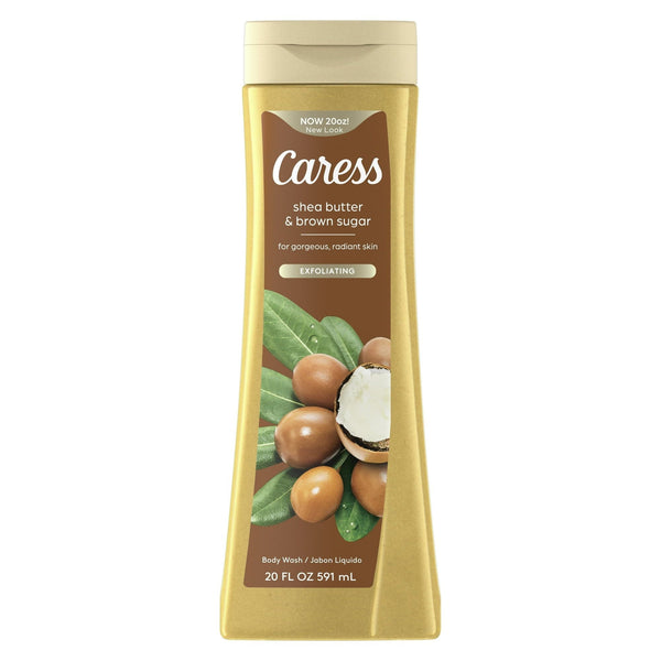 Caress Body Wash for Women, Shea Butter & Brown Sugar Shower Gel for Dry Skin 20 fl oz EasyOptionXY LLC