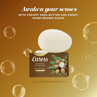 Caress Bar Soap for Women, Shea Butter & Brown Sugar for All Skin 3.75 oz 8 Body Bath Bars EasyOptionXY LLC