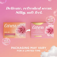Caress Bar Soap for Women, Daily Silk White Peach & Orange Blossom for All Skin 3.75 oz 12 Ct EasyOptionXY LLC