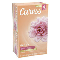 Caress Bath And Body Daily Silk Body Soap With Silk Extract & Floral Oil Essence For Silky, Soft Skin 3.75 oz, 6 Bars EasyOptionXY LLC