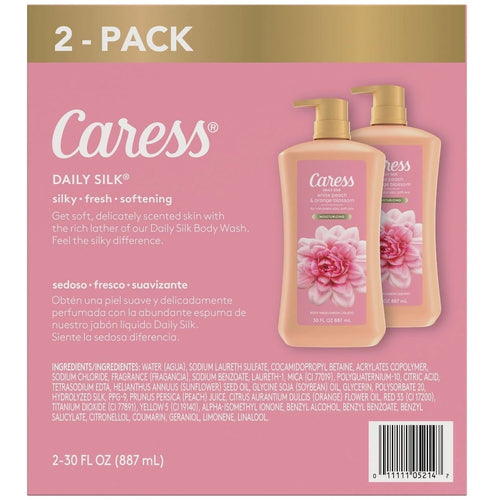Caress Daily Silk Hydrating Body Wash Peach and Orange Blossom 30 Fl Oz (2 Pk) EasyOptionXY LLC