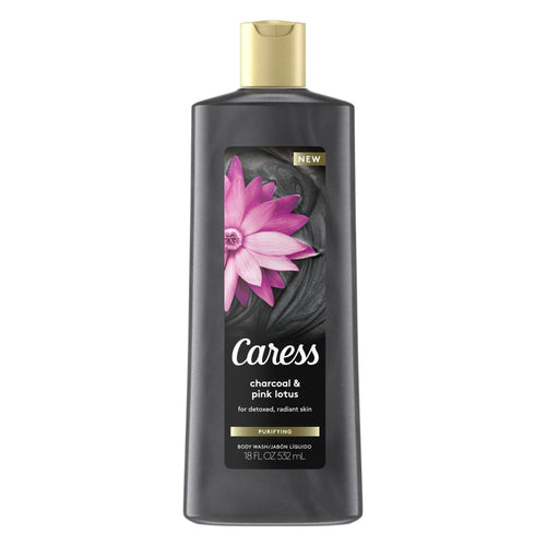 Caress Charcoal And Pink Lotus Womens Body Wash 18 oz EasyOptionXY LLC