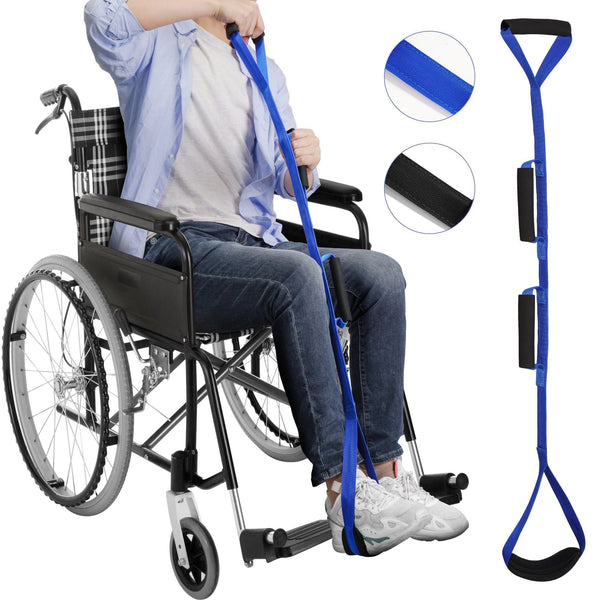KEKOY 42" Leg Lifter for Hip Replacement with Two Foam Handle, Mobility Lift Leg Raiser Aids for Elderly, Handicap, Leg Lifter Getting Legs in and Out of Bed, Wheelchairs,Chairs, Car, Blue EasyOptionXY LLC