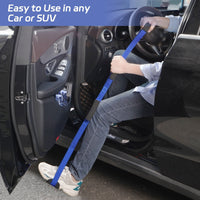 KEKOY 42" Leg Lifter for Hip Replacement with Two Foam Handle, Mobility Lift Leg Raiser Aids for Elderly, Handicap, Leg Lifter Getting Legs in and Out of Bed, Wheelchairs,Chairs, Car, Blue EasyOptionXY LLC