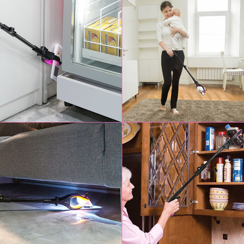 Kekoy 32'' Folding Grabber Reacher Tool with Light, Trash Grabber Reaching Pick up Aluminum Purple EasyOptionXY LLC