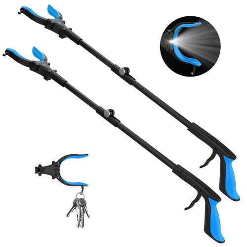 Kekoy Grabber Reaching Tool, 2 Pack 32" Foldable Trash Pickup Reacher for The Disabled, Blue EasyOptionXY LLC