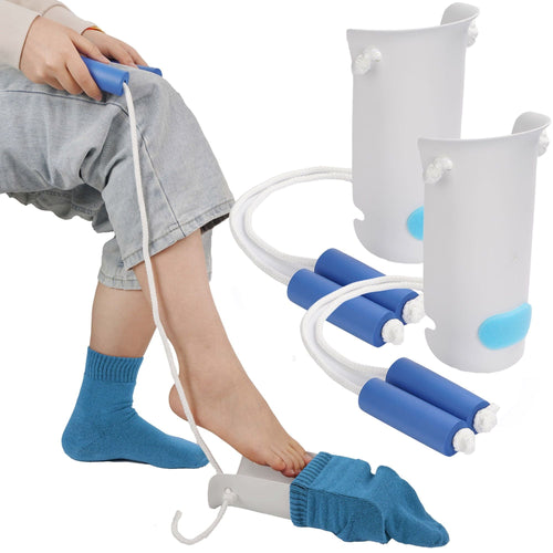 KEKOY 2 Pcs Sock Helper Aid Tool with Foam Handles, Sock Aid Device for Seniors, Sock Assist Device for Elderly, Senior, Pregnant EasyOptionXY LLC