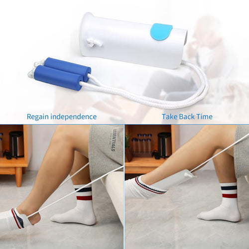 KEKOY 2 Pcs Sock Helper Aid Tool with Foam Handles, Sock Aid Device for Seniors, Sock Assist Device for Elderly, Senior, Pregnant EasyOptionXY LLC