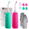 KEKOY 2 Pack Portable Bidet for Travel, Handheld Bidet Sprayer with Travel Bag, 500ML Capacity Travel Bidet for Personal Hygiene Cleaning, Pink & Green EasyOptionXY LLC