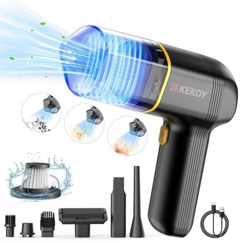 KEKOY Small Car Vacuum Cleaners Cordless, Mini Handheld Portable Vacuum Cleaners Cordless for Car, Home, Office, Dorm, Pet Hair, Black EasyOptionXY LLC
