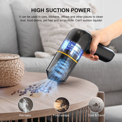 KEKOY Small Car Vacuum Cleaners Cordless, Mini Handheld Portable Vacuum Cleaners Cordless for Car, Home, Office, Dorm, Pet Hair, Black EasyOptionXY LLC