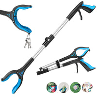 KEKOY 32 inch Grabber Reaching Tool, Reacher Grabber for Elderly, Foldable Gripper and Reaching Tool with Rotating Jaw, Blue Aluminum EasyOptionXY LLC