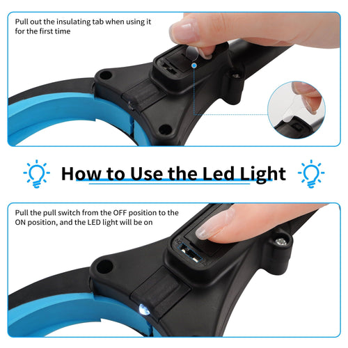 Kekoy 44'' Extended Grabber Reacher Tool, Grabbers for Elderly Grab It Reaching Tool with Light, Foldable Pickup Tool Trash Stick with Magnetic, Reachers Assist and Grabbers for Seniors, Blue EasyOptionXY LLC