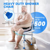 KEKOY Heavy Duty Shower Chair with Back 550lb, Height Adjustable Padded Bath Seat, Shower Bench Bathtub Stool for Elderly, Senior, Handicap & Disabled, Tool-Free Assembly EasyOptionXY LLC