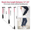 KEKOY Long Shoe Horn, 14" to 34" Adjustable and Retractable Expander Long Handle Shoe Stick, Stainless Steel Sock Removal Tool for Shoes, Shirts and Pant with Travel Bag EasyOptionXY LLC