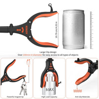 Kekoy 44" Extra Long Grabber Reaching Tool, Foldable Reacher Grabber Pickup Tool with Light, Grabbers for Elderly Trash Picker Grabber, Orange EasyOptionXY LLC