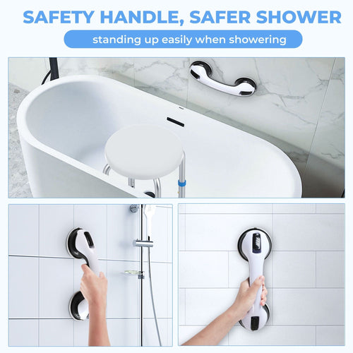 KEKOY Upgraded Adjustable Bath Stool w/Grab Bar, FSA/HSA Eligible Shower Stools for Inside Shower Anti-Slip Round Plastic Bathroom Seats,Tool-Free Bath Chairs for Seniors EasyOptionXY LLC