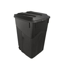 Hyper Tough 45 Gallon Wheeled Heavy Duty Plastic Garbage Can, Attached Lid, Black EasyOptionXY LLC