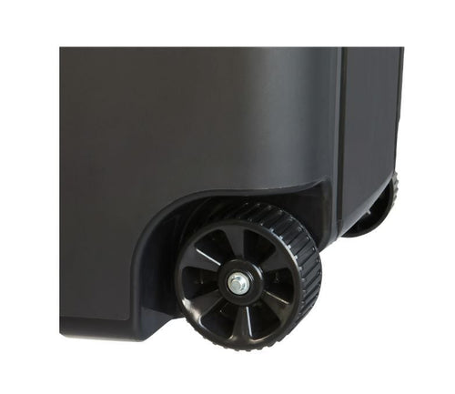 Hyper Tough 45 Gallon Wheeled Heavy Duty Plastic Garbage Can, Attached Lid, Black EasyOptionXY LLC