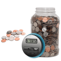 Digital Counting Piggy Bank, 1.8L Large Coin Counter with LCD Display Money Saving Jar for Kids, Boys Girls Christmas Gift EasyOptionXY LLC