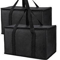 Reusable Shopping Bags for Groceries, 2 Pack XL Foldable Insulated Cooler Bag with Strong Handle & Zipper for Food Delivery, Travel EasyOptionXY LLC