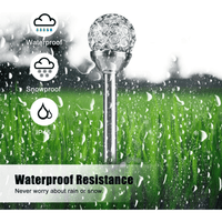 Garden Solar Lights, Cracked Glass Ball Waterproof Cool White LED for Outdoor Decor Decorations Pathway Patio Yard Lawn, 4 Pack EasyOptionXY LLC