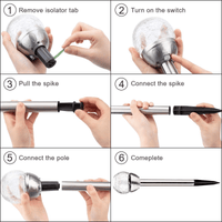 Garden Solar Lights, Cracked Glass Ball Waterproof Cool White LED for Outdoor Decor Decorations Pathway Patio Yard Lawn, 4 Pack EasyOptionXY LLC