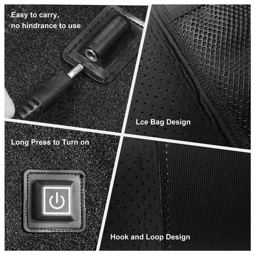 Heated Knee Brace Wrap, Knee Heating Pad with USB Adapter, 3 Adjustable Temperature Knee Warmer for Joint Arthritis Pain Swelling Cramps Relief, Pink EasyOptionXY LLC