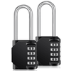 2 Pack Combination Lock, 2.2 inch Long Shackle Padlock, 4 Digit Locker Lock Number Gate Lock for School Gym Locker, Black EasyOptionXY LLC