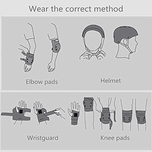 Adjustable Kids Helmet Set, Protective Gear Set with Knee Pads and Elbow Wrist Guards for 3~10yrs Girls Boys Bike Roller Skating Cycling Scooter, Red EasyOptionXY LLC