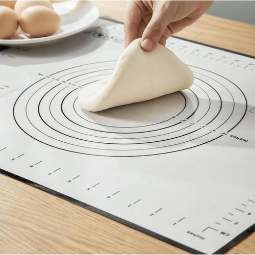 Silicone Pastry Mat, Non-Stick Cooking Mat, Reusable Baking Mat Dough Rolling Mat for Cookies, Pie, Bread and Pastry, 23.6" x 15.7 ", Black EasyOptionXY LLC