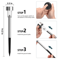 12 Pack Solar Lights Outdoor, Stainless Steel Solar Garden Lights, Waterproof LED Landscape Lighting for Pathway Patio Yard Walkway Decoration, Cool White EasyOptionXY LLC