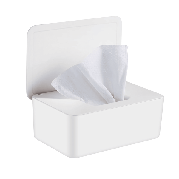 Baby Wipes Dispenser, Wipes Case, Baby Wipe Holder Tissue Storage Box Holder with Sealing Design for Home Office, White EasyOptionXY LLC
