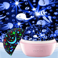 Night Light Projector for Kids, 2 in 1 Ocean and Starry Projector, 360¡ã Rotating Baby Night Lights Lamp for Bedroom Christmas Birthday Gifts, Pink EasyOptionXY LLC