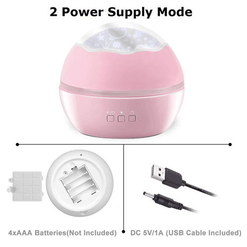 Night Light Projector for Kids, 2 in 1 Ocean and Starry Projector, 360¡ã Rotating Baby Night Lights Lamp for Bedroom Christmas Birthday Gifts, Pink EasyOptionXY LLC