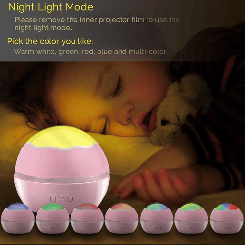Night Light Projector for Kids, 2 in 1 Ocean and Starry Projector, 360¡ã Rotating Baby Night Lights Lamp for Bedroom Christmas Birthday Gifts, Pink EasyOptionXY LLC