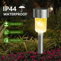 12 Pack Solar Lights Outdoor, Stainless Steel Solar Garden Lights, Waterproof LED Landscape Lighting for Pathway Patio Yard Walkway Decoration, Warm White EasyOptionXY LLC