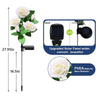 LED Solar Flower Light, Outdoor Solar Landscape Lights with 5 Rose Flowers, Waterproof Solar Garden Lights for Patio Yard Pathway Decoration, White EasyOptionXY LLC
