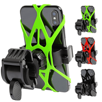 Bicycle & Motorcycle Phone Mount, 3 Packs Silicone Cell Phone Holder Band, Universal Adjustable Bike Phone Holder for Bicycle Bike, Motorcycle, Handlebar (Red, Green, Black) EasyOptionXY LLC