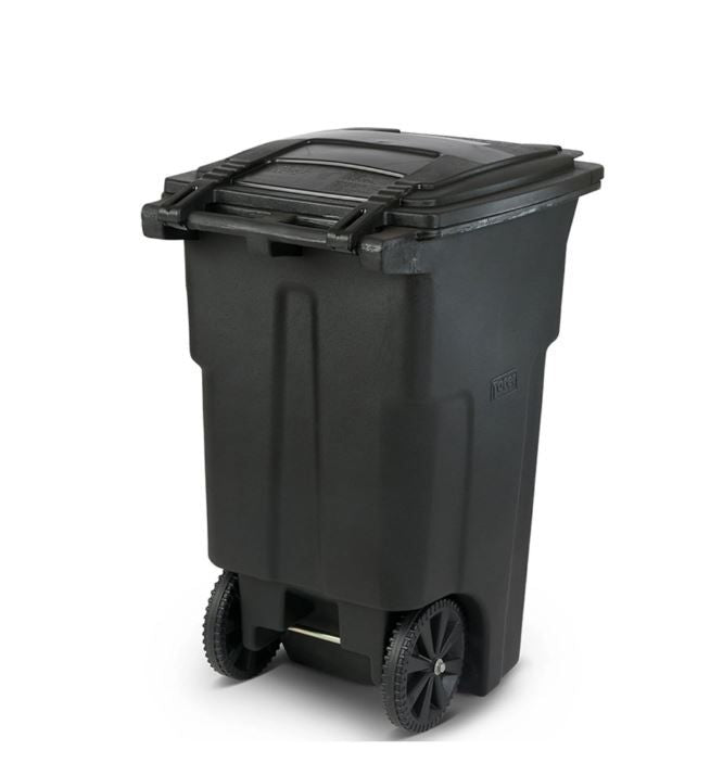 Toter 64 gallon black garbage can with wheels and lid EasyOptionXY LLC