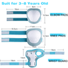 Kids Guards Protective Gear for 3-8 Years Toddlers, Light Blue Knee Pads Elbow Pads with Wrist 3 in 1 Sports Gear Set for Bike, Cycling, Roller Skating, Skateboard EasyOptionXY LLC